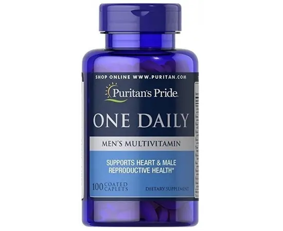 Puritan`s Pride One Daily Men's Multivitamin 100 tabs, Puritan`s Pride One Daily Men's Multivitamin 100 tabs  в интернет магазине Mega Mass
