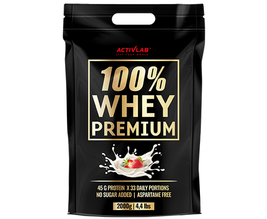 Activlab 100% Whey Premium 2000 g, Фасовка: 2000 g, Смак:  Strawberry / Полуниця, image 