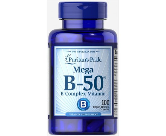 Puritan's Pride Vitamin B-50 Complex 100 caps, image 