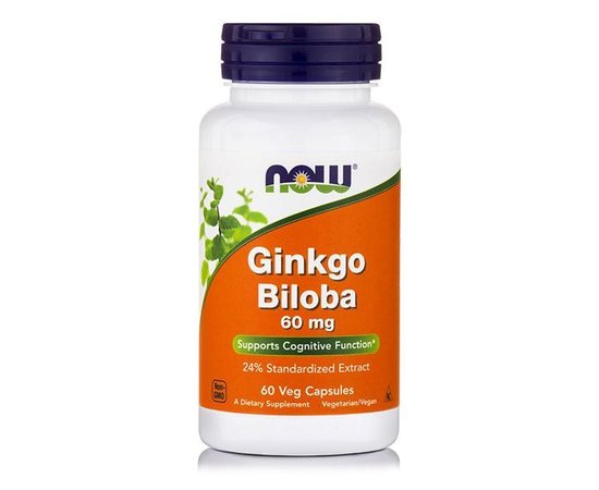 NOW Ginkgo Biloba 60 mg 60 caps, NOW Ginkgo Biloba 60 mg 60 caps  в интернет магазине Mega Mass