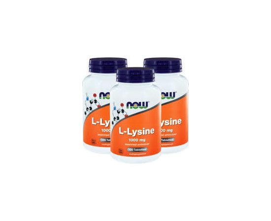NOW L-Lysine 1000 mg 100 tabs, image , зображення 3