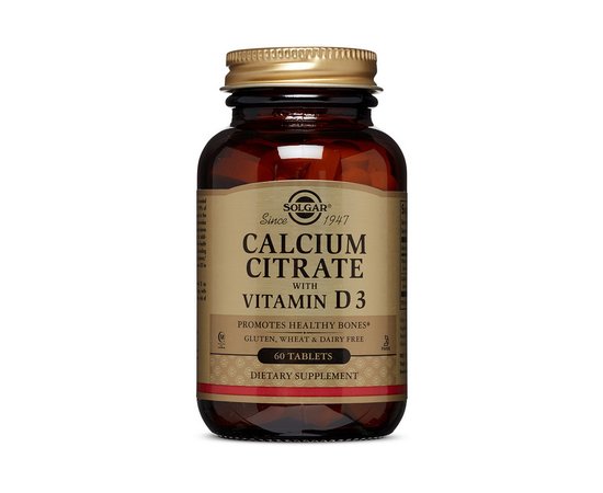 Solgar Calcium Citrate with Vitamin D3 60 tabs, image 