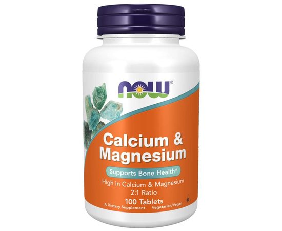 NOW Calcium & Magnesium 100 tabs, image 