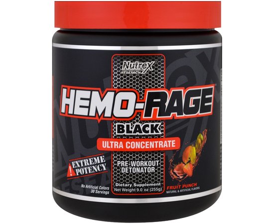 Nutrex Hemo Rage Black Ultra Concentrate 265 g, Nutrex Hemo Rage Black Ultra Concentrate 265 g  в интернет магазине Mega Mass