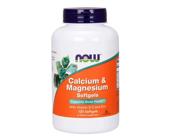 NOW Calcium & Magnesium 120 softgels, image 