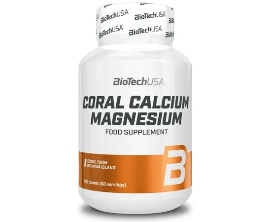 BioTech Coral Calcium Magnesium 100 tabs, BioTech Coral Calcium Magnesium 100 tabs  в интернет магазине Mega Mass