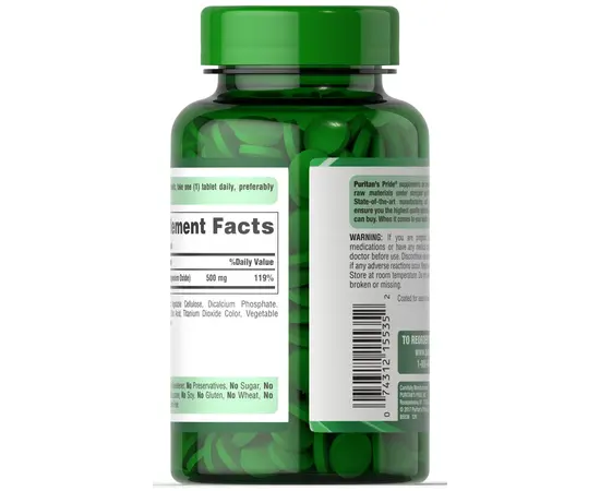 Puritan's Pride Magnesium 500 mg 100 tabs, Puritan's Pride Magnesium 500 mg 100 tabs , изображение 2 в интернет магазине Mega Mass