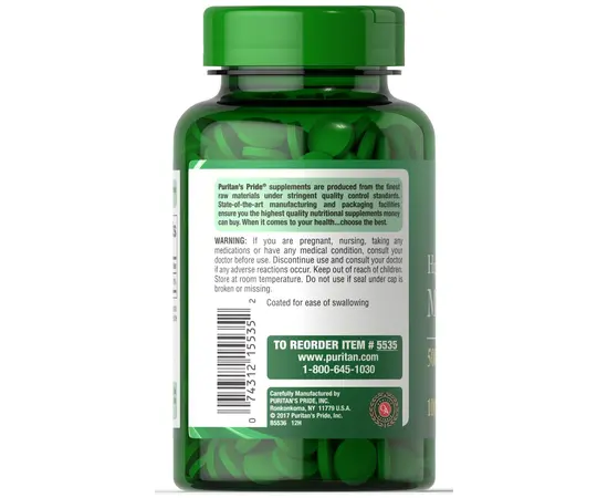 Puritan's Pride Magnesium 500 mg 100 tabs, Puritan's Pride Magnesium 500 mg 100 tabs , изображение 3 в интернет магазине Mega Mass