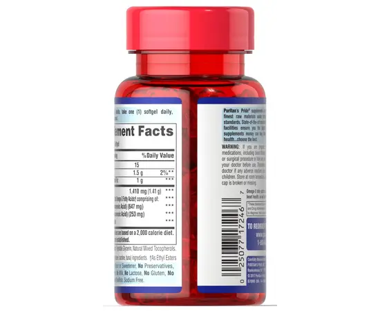 Puritan's Pride Extra Strength Active Omega-3 Fish Oil 30 softgels, Puritan's Pride Extra Strength Active Omega-3 Fish Oil 30 softgels , изображение 2 в интернет магазине Mega Mass