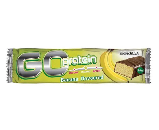 BioTech Go Protein Bar 80 g, Смак: Banana / Банан, image 
