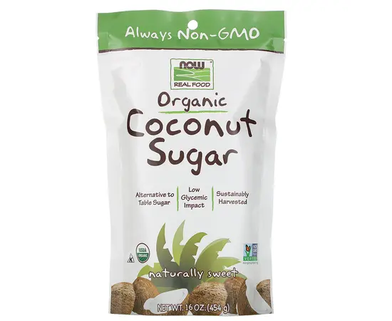 NOW Coconut Sugar 454 g, image 