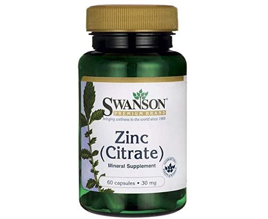 Swanson Zinc (Citrate) 30 mg 60 caps, Swanson Zinc (Citrate) 30 mg 60 caps  в интернет магазине Mega Mass