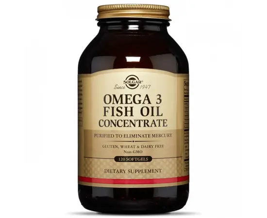 Solgar Omega 3 Fish Oil Concentrate 120 softgels, image 