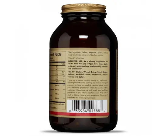 Solgar Omega 3 Fish Oil Concentrate 120 softgels, image , зображення 4