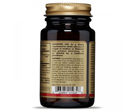 Solgar Melatonin 3 mg 60 tabs, image , зображення 4