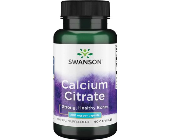 Swanson Calcium Citrate 200 mg 60 caps, image 