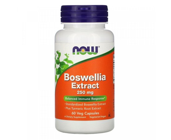 NOW Boswellia Extract 250 mg 60 veg caps, image 