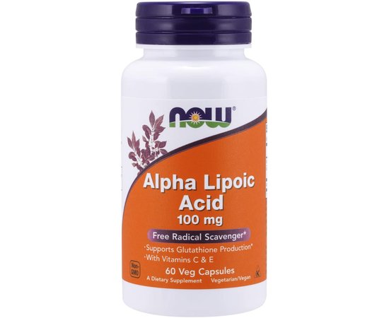 NOW Alpha Lipoic Acid 100 mg 60 caps, NOW Alpha Lipoic Acid 100 mg 60 caps  в интернет магазине Mega Mass