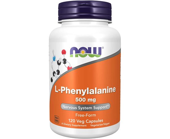 NOW L-Phenylalanine 500 mg 120 caps, image 