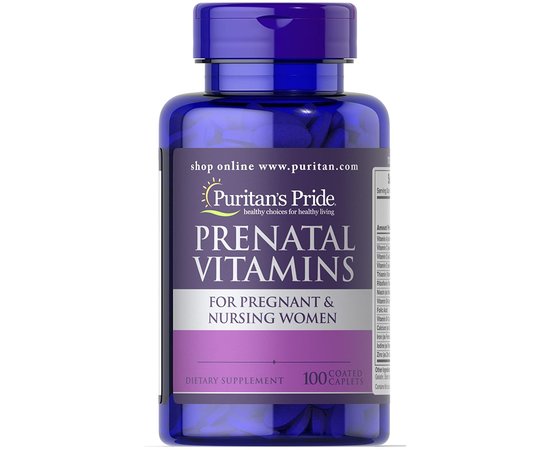 Puritan's Pride Prenatal Vitamins 100 caps, image 
