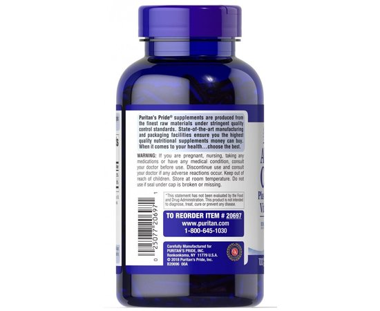 Puritan's Pride Absorbable Calcium + Vitamin D-3 1300 mg/25 mcg 100 Softgels, image , зображення 4