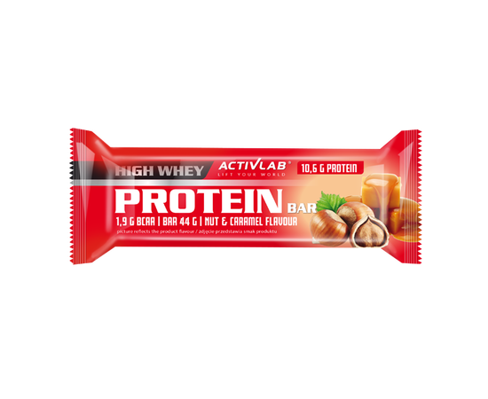 ActivLab High Whey Protein Bar 44 g, Смак: Nuts Caramel / Горіхова Карамель, image 