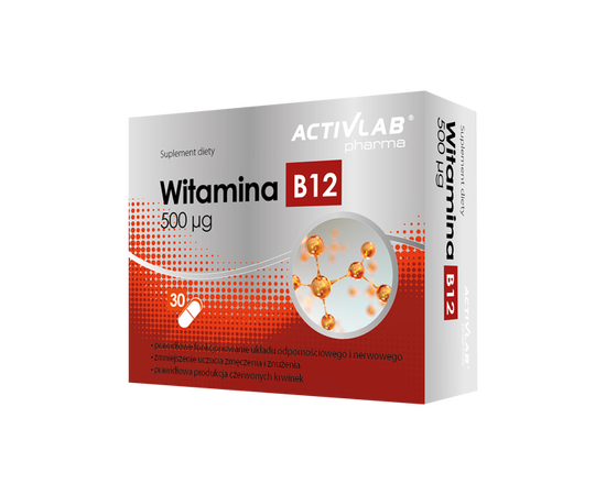 ActivLab Vitamin B12 500 μg 30 caps, ActivLab Vitamin B12 500 μg 30 caps  в интернет магазине Mega Mass