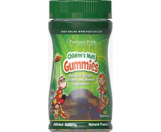 Puritan's Pride Children's Multivitamins & Mineral Gummies 60 gummies, image 