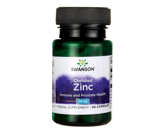 Swanson Chelated Zinc 30 mg 90 caps, image 