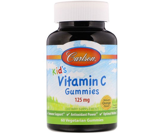 Carlson Labs Kid's Vitamin C Gummies 125 mg 60 gummies, image 