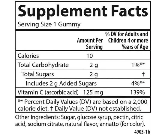 Carlson Labs Kid's Vitamin C Gummies 125 mg 60 gummies, Carlson Labs Kid's Vitamin C Gummies 125 mg 60 gummies , изображение 4 в интернет магазине Mega Mass
