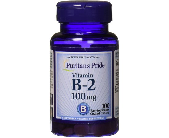 Puritan’s Pride B-2 100 mg 100 tabs, image 