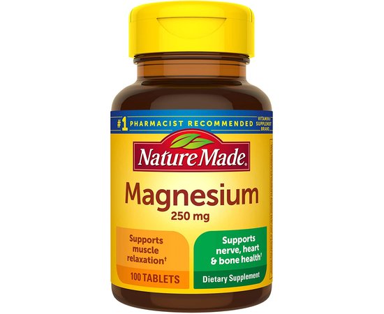 Nature Made Magnesium 100 tabs 250 mg, Nature Made Magnesium 100 tabs 250 mg  в интернет магазине Mega Mass