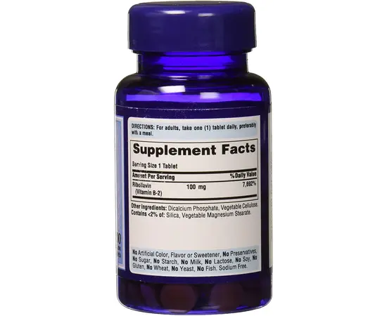 Puritan’s Pride B-2 100 mg 100 tabs, Puritan’s Pride B-2 100 mg 100 tabs , изображение 2 в интернет магазине Mega Mass