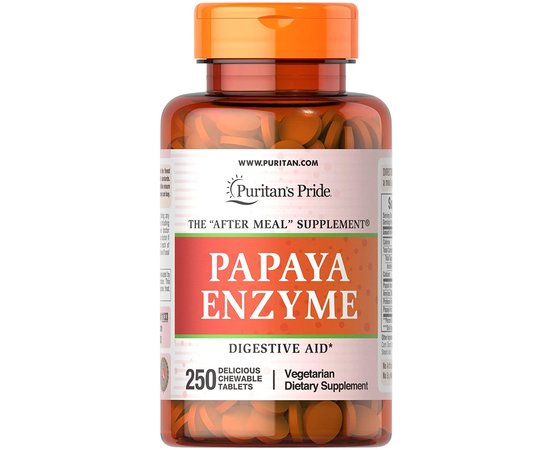 Puritan’s Pride Papaya Enzyme 250 tabs, image 