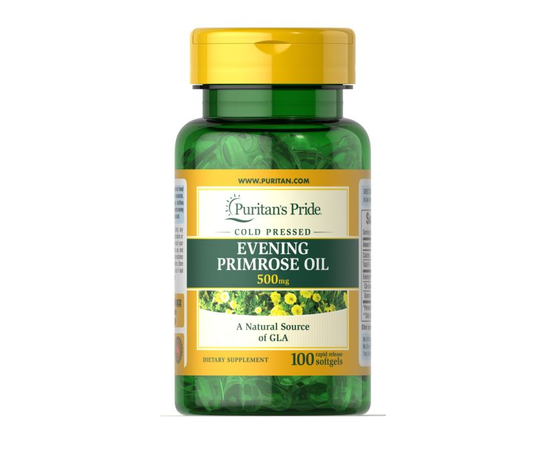 Puritan's Pride Evening Primrose oil 500 mg 100 softgels, image 