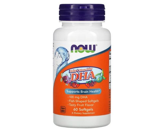 NOW Kids Chewable DHA 60 softgels, image 