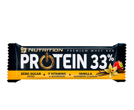 Go On Nutrition Protein Bar 33% Ваніль-Малина, image 