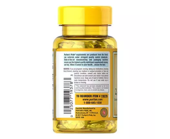 Puritan's Pride Vitamin A 8,000 IU (2,400 mcg) 100 softgels, image , зображення 3