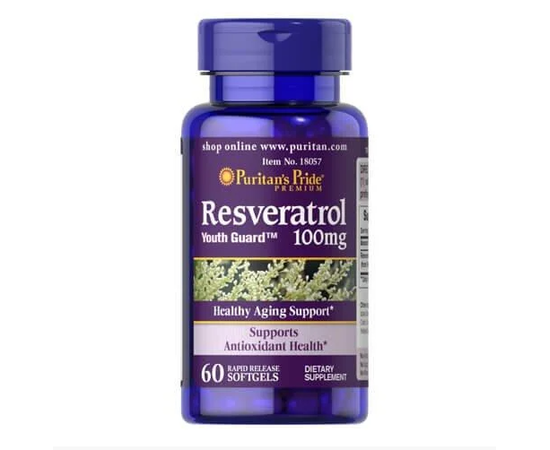 Puritan's Pride Resveratrol 100 mg 60 soft, Puritan's Pride Resveratrol 100 mg 60 soft  в интернет магазине Mega Mass