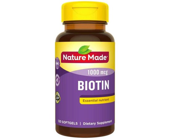 Nature Made Biotin 1000 mcg 120 softgels, Nature Made Biotin 1000 mcg 120 softgels  в интернет магазине Mega Mass