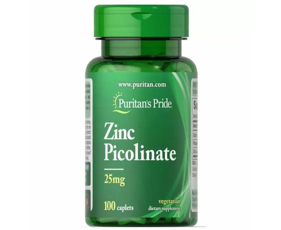 Puritan's Pride Zinc Picolinate 25mg 100 caps, image 