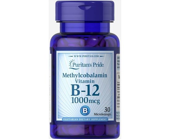 Puritan`s Pride  Methylcobalamin B-12 1000 mcg 30 tabs, image 