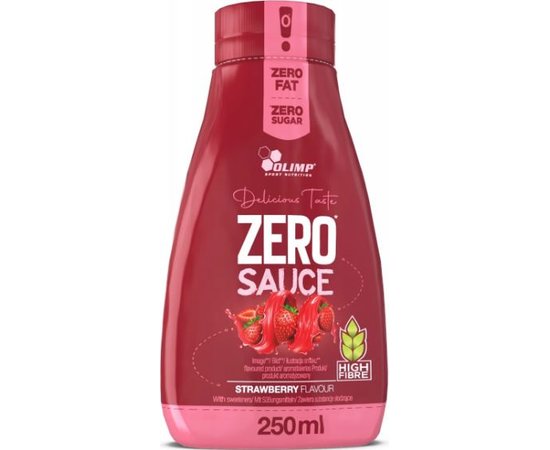 OLIMP Zero Sauce 250 ml, Смак:  Strawberry / Полуниця, image 