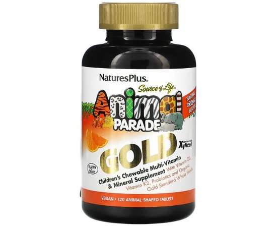 Nature's Plus Gold Children's Chewable Multi-Vitamin 120 tabs, image 
