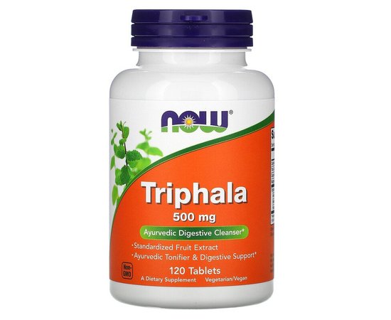 NOW Triphala 500 mg 120 tabs, image 