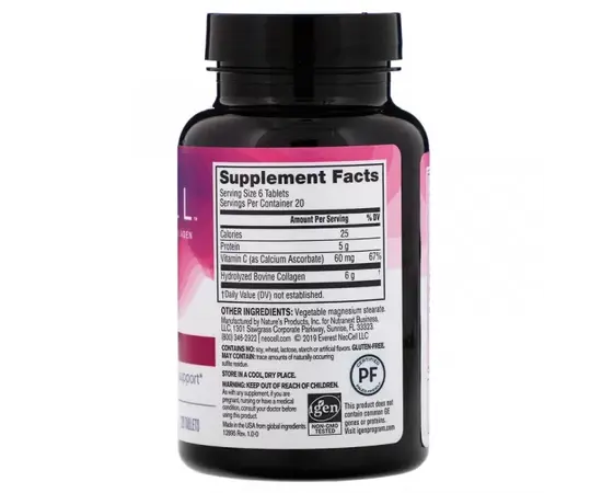 Neocell Super Collagen + С 6000 mg 120 tabs, Neocell Super Collagen + С 6000 mg 120 tabs , изображение 2 в интернет магазине Mega Mass