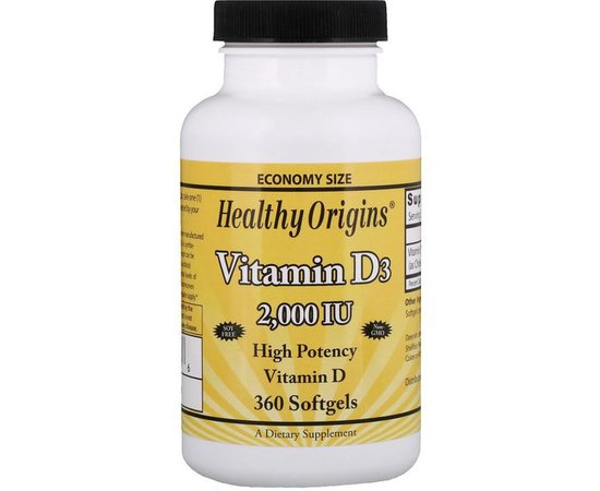 Healthy Origins Vitamin D3 2000 IU 120 softgels, image 