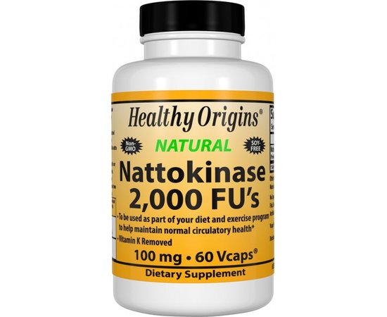 Healthy Origins Nattokinase 2,000 FUs 60 caps, image 