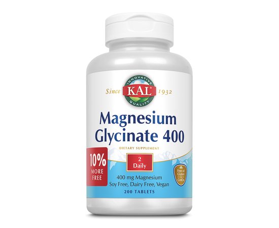KAL Magnesium Glycinate 400 mg 90 tabs, image 